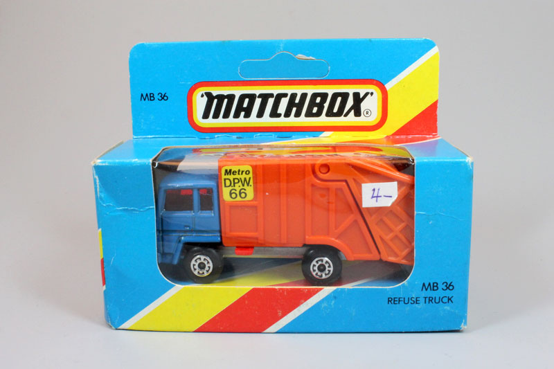 1990 Matchbox Refuse Disposal Truck MB36 Yellow/Green Die-Cast Metal