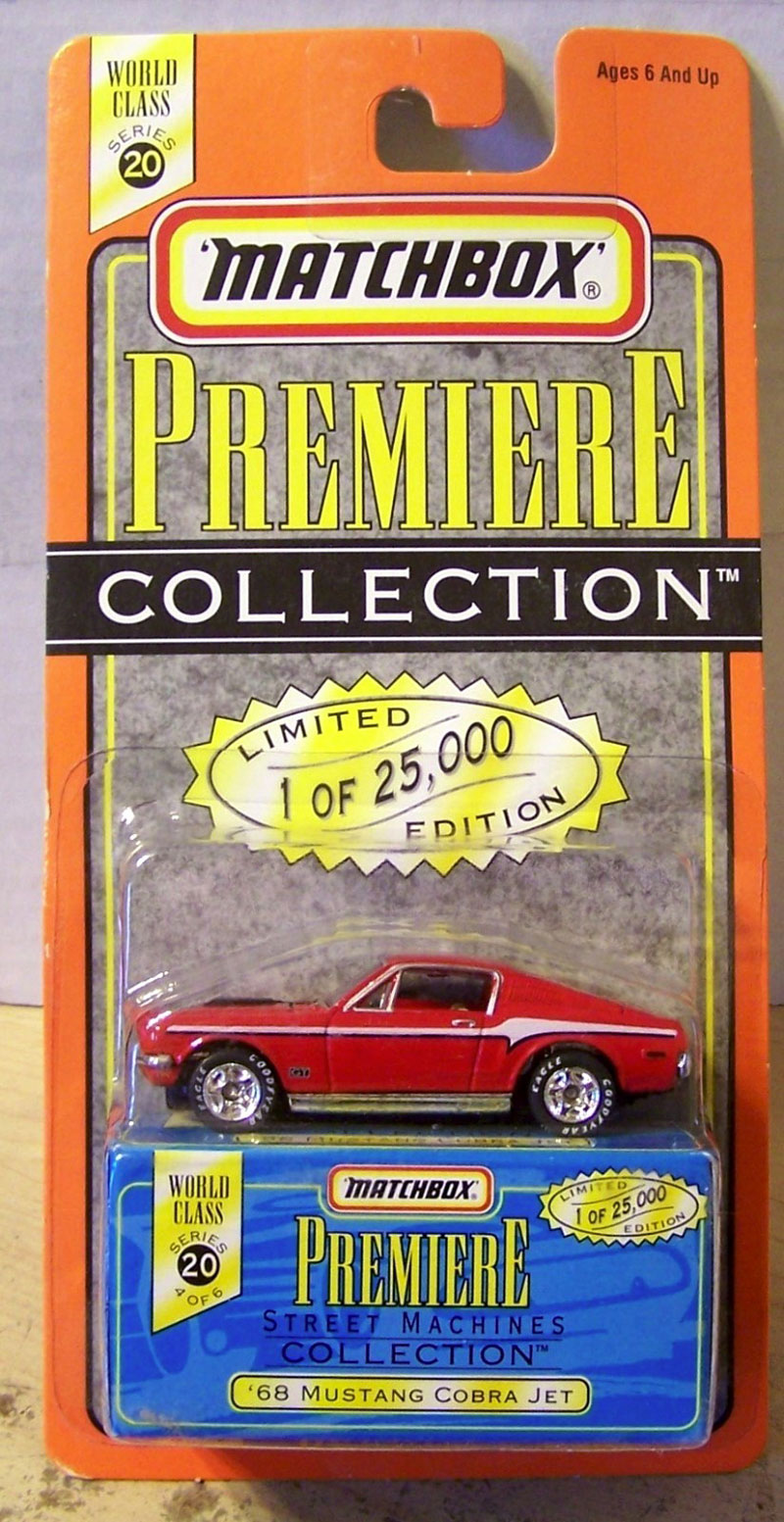 MATCHBOX PREMIERE COLLECTION SERIES 17 '68 MUSTANG COBRA JET WHITE 