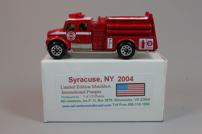 Matchbox International  Pumper Truck Fire Engine Red "Dept No 7" 1:100 Scale